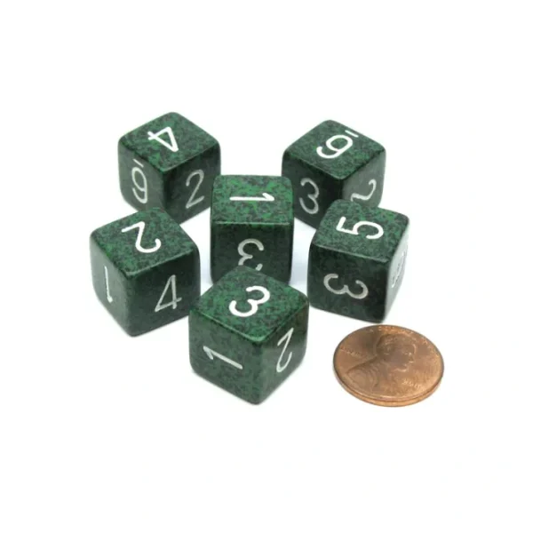 Speckled 15mm 6 Sided D6 Polyhedral Chessex Dice, 6 Pieces - Recon - Your Source for Gaming Essentials Best Sale