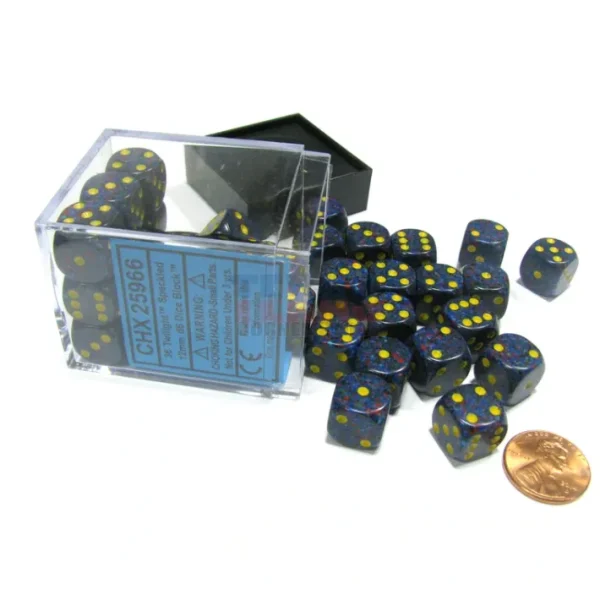 Speckled 12mm D6 Chessex Dice Block (36 Dice) - Twilight - Your Source for Gaming Essentials Outlet