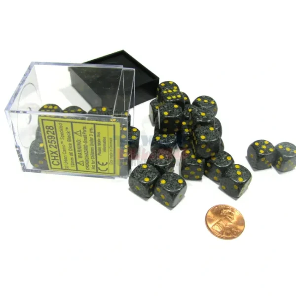 Speckled 12mm D6 Chessex Dice Block (36 Dice) - Urban Camo - Your Source for Gaming Essentials Outlet