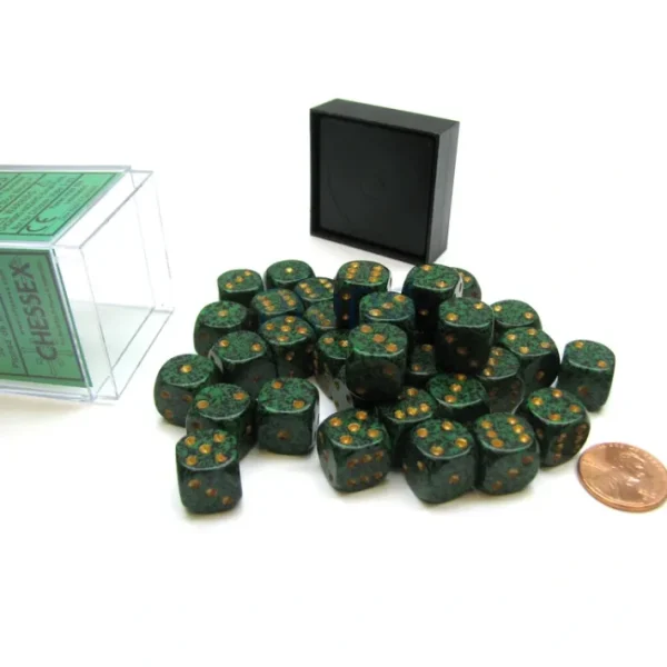 Speckled 12mm D6 Chessex Dice Block (36 Die) - Golden Recon - Your Source for Gaming Essentials Clearance