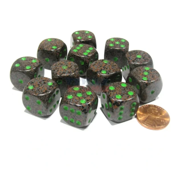 Speckled 16mm D6 Chessex Dice Block (12 Dice) - Earth - Your Source for Gaming Essentials Discount