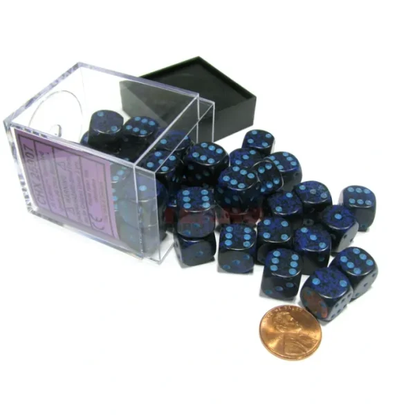 Speckled 12mm D6 Chessex Dice Block (36 Dice) - Cobalt - Your Source for Gaming Essentials Store