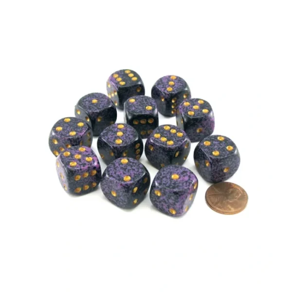 Speckled 16mm D6 Chessex Dice Block (12 Dice) - Hurricane - Your Source for Gaming Essentials Sale