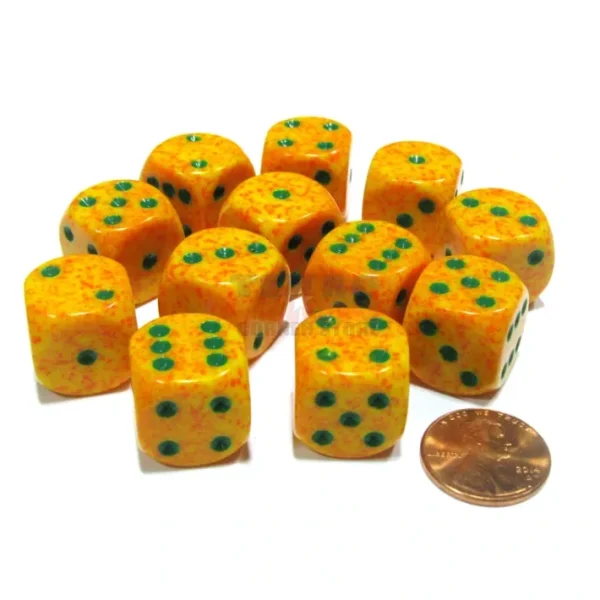 Speckled 16mm D6 Chessex Dice Block (12 Dice) - Lotus - Your Source for Gaming Essentials Flash Sale