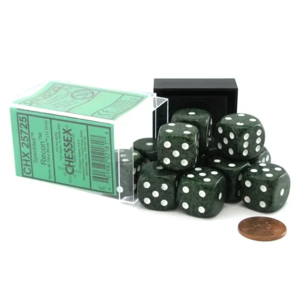 Speckled 16mm D6 Chessex Dice Block (12 Dice) - Recon - Your Source for Gaming Essentials Best Sale
