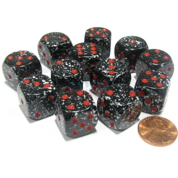 Speckled 16mm D6 Chessex Dice Block (12 Dice) - Space - Your Source for Gaming Essentials Discount