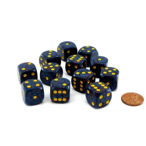 Speckled 16mm D6 Chessex Dice Block (12 Dice) - Twilight - Your Source for Gaming Essentials Online