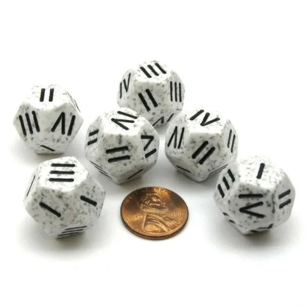 Speckled Roman Arctic Camo D4 Chessex Dice, 6 Pieces - Your Source for Gaming Essentials Clearance