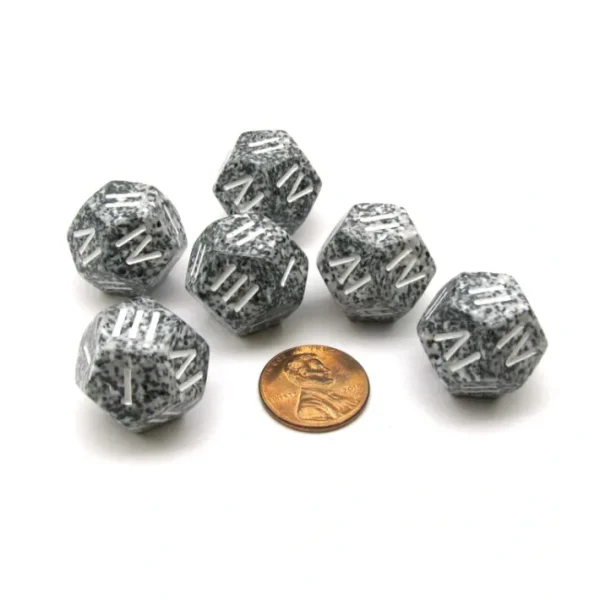 Speckled Roman Granite D4 Chessex Dice, 6 Pieces Roman Numerals - Your Source for Gaming Essentials Best