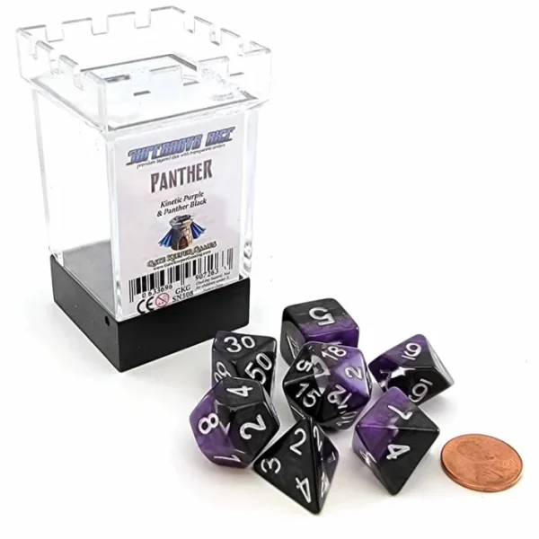 Supernova Dice 7 Piece Polyhedral DnD Dice Set - Panther - Your Source for Gaming Essentials Online