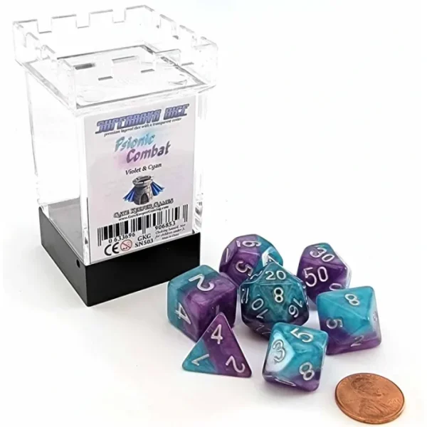 Supernova Dice 7 Piece Polyhedral DnD Dice Set - Psionic Combat - Your Source for Gaming Essentials Outlet