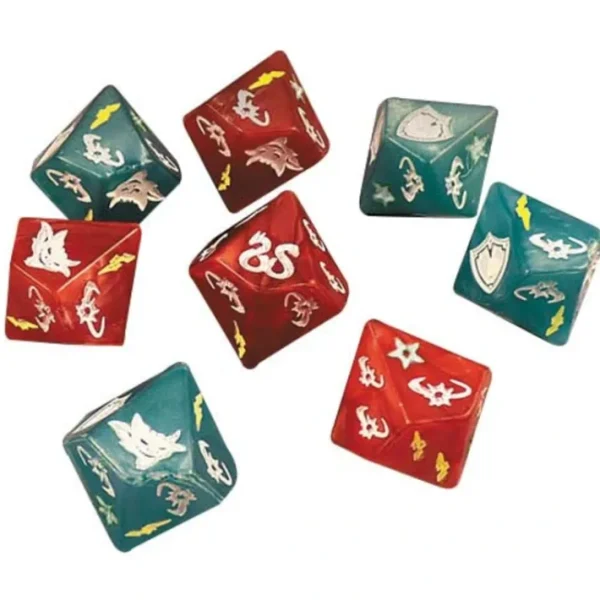 Sword & Sorcery: 8 Piece D10 Attack and Defense Custom Dice Pack - Your Source for Gaming Essentials Clearance