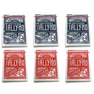 Tally-Ho, Fan Circle Back Style, Playing Cards - 3 Red and 3 Blue Decks - Your Source for Gaming Essentials New