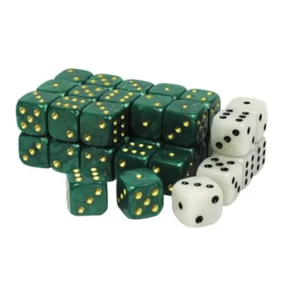 The Army Painter Wargaming Pack of 36 14mm D6 Dice: 30 Green with 6 White - Your Source for Gaming Essentials Hot