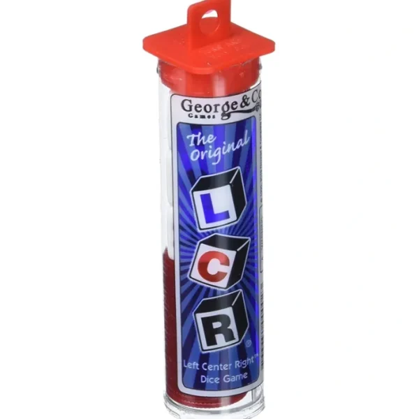 The Original LCR Left Center Right Dice Game In a Tube - Colors Vary - Your Source for Gaming Essentials New
