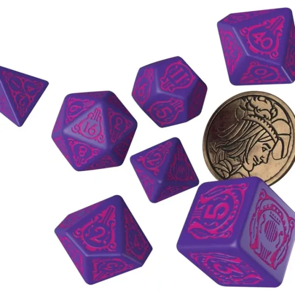 The Witcher Dice Set: Dandelion - Conqueros of Hearts (7 Die Set + Coin) - Your Source for Gaming Essentials Sale