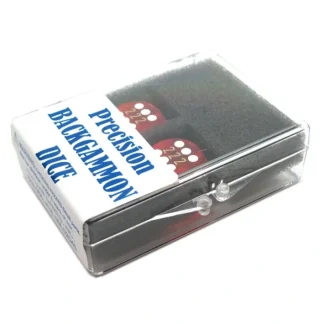 Transparent Precision Backgammon 5/8" Dice, 2 Die in Case - Red with White Pips - Your Source for Gaming Essentials Fashion