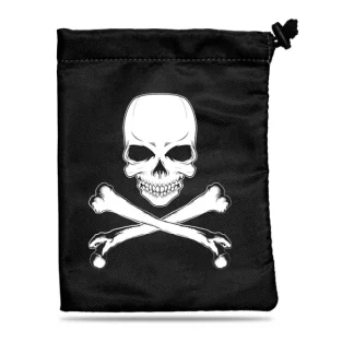Treasure Nest Dice and Gaming Accessory Black Bag - Skull & Bones - Your Source for Gaming Essentials Outlet