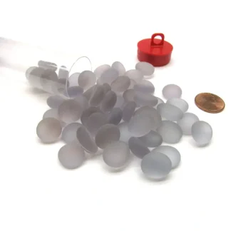 Tube of 40 Glass Gaming Stones (12-15mm) - Crystal Lilac Frosted - Your Source for Gaming Essentials Cheap