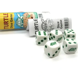 Turtle Dice Game 5 Dice Set with Travel Tube and Instructions - Your Source for Gaming Essentials Store