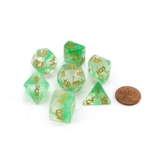 Unicorn Resin 16mm 7-Die Polyhedral Dice Set - Icy Everglades - Your Source for Gaming Essentials Best