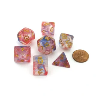 Unicorn Resin 16mm 7-Die Polyhedral Dice Set - Cosmic Carnival - Your Source for Gaming Essentials Fashion