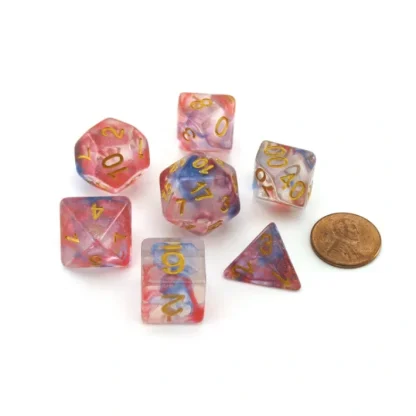 Unicorn Resin 16mm 7-Die Polyhedral Dice Set - Cosmic Carnival - Your Source for Gaming Essentials Fashion