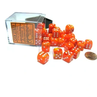 Vortex 12mm D6 Chessex Dice Block (36 Dice) - Solar with White Pips - Your Source for Gaming Essentials Flash Sale