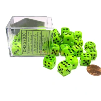 Vortex 12mm D6 Chessex Dice Block (36 Dice) - Bright Green with Black Pips - Your Source for Gaming Essentials Flash Sale
