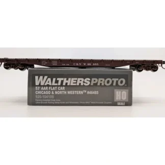 Trains | Walthers 920-104109 HO Chicago and North Western 53' AAR Flatcar RTR #46485 - Your Source for Gaming Essentials
