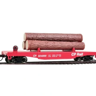 Trains | Walthers 931-1771 HO CP Log Dump Car with 3 Logs #304866 - Ready to Run - Your Source for Gaming Essentials