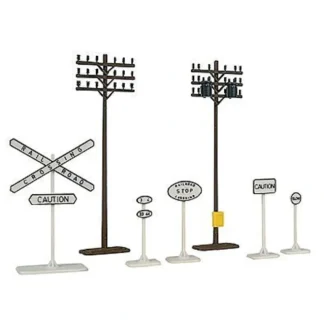 Trains | Walthers 931-803 HO Electrical Pole & Highway Signs Set - Your Source for Gaming Essentials