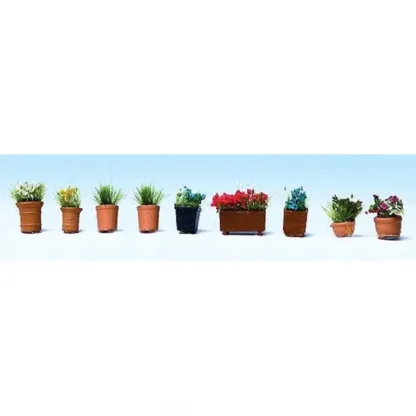 Trains | Walthers 949-1082 HO Potted Flowers - Botanicals (Pack of 9) - Your Source for Gaming Essentials