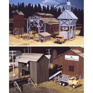 Trains | Walthers 933-3144 HO Sawmill Outbuildings Building Kit - Your Source for Gaming Essentials