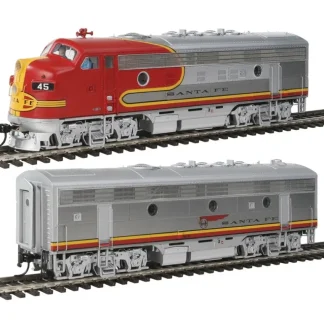 Trains | Walthers 920-47697 HO SF EMD F7A-B Set w/48" Dynamic Fan Standard DC #45L,45A - Your Source for Gaming Essentials