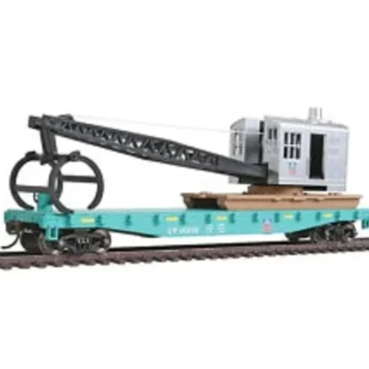 Trains | Walthers 931-1783 HO Union Pacific Flatcar with Logging Crane #19436 - Your Source for Gaming Essentials