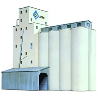 Trains | Walthers 933-3225 N Scale ADM Concrete Grain Elevator W/Full-Color Decals Kit - Your Source for Gaming Essentials
