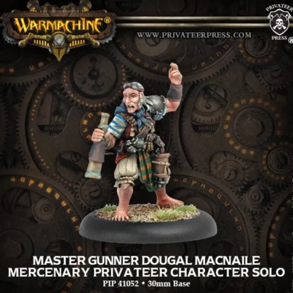 Warmachine Mercenaries Master Gunner Dougal Macnaile Privateer Solo Unpainted - Your Source for Gaming Essentials Outlet