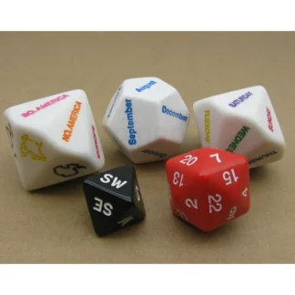 Where Are You? (And When?) Pack of 5 Dice for Role Play D&D Educational - Your Source for Gaming Essentials Cheap