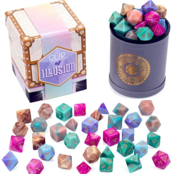 Wiz Dice Cup Of Illusion: 35 Polyhedral Dice in 5 Complete Sets - Your Source for Gaming Essentials Flash Sale