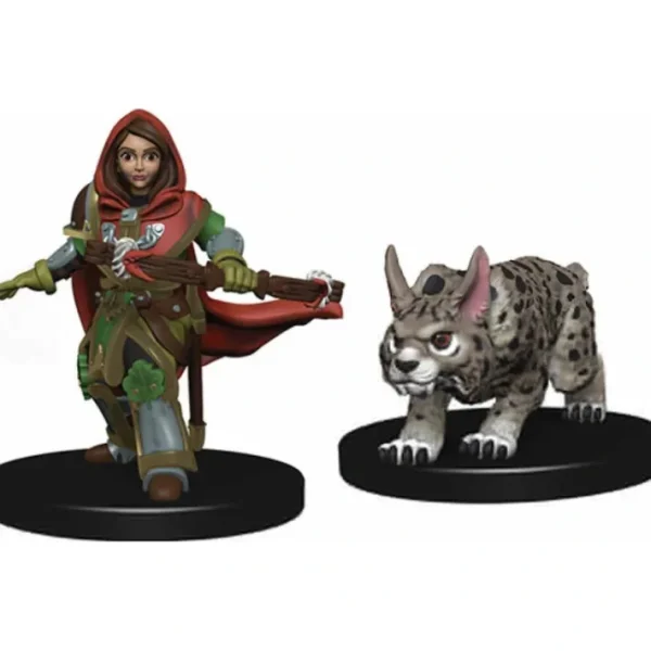 WizKids Wardlings Painted Miniatures: (W2) Girl Ranger & Lynx - Your Source for Gaming Essentials Best