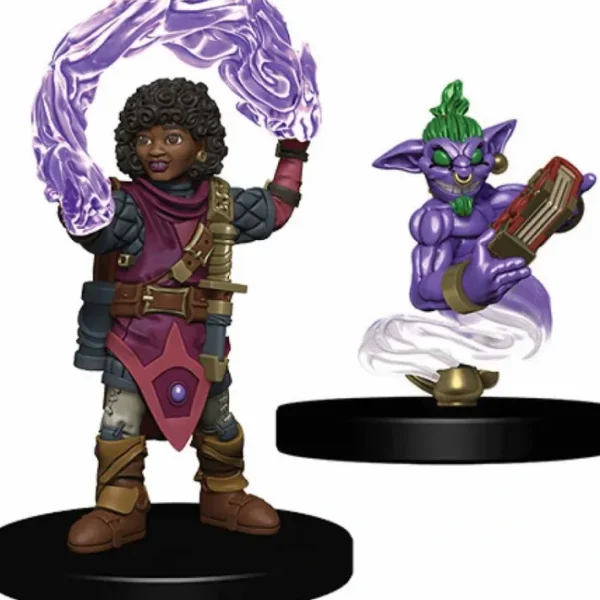 WizKids Wardlings Painted Miniatures: (W2) Girl Wizard & Genie - Your Source for Gaming Essentials Cheap