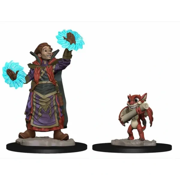 WizKids Wardlings Painted Miniatures: (W1) Boy Wizard & Imp - Your Source for Gaming Essentials Clearance