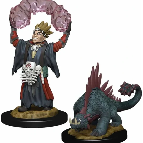 WizKids Wardlings Painted Miniatures: (W3) Boy Warlock & Lizard - Your Source for Gaming Essentials Discount