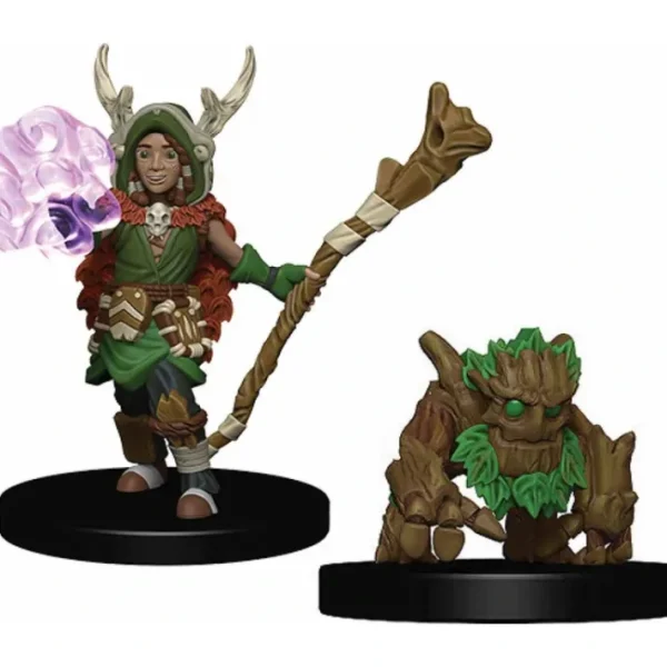 WizKids Wardlings Painted Miniatures: (W2) Boy Druid & Tree Creature - Your Source for Gaming Essentials Shop