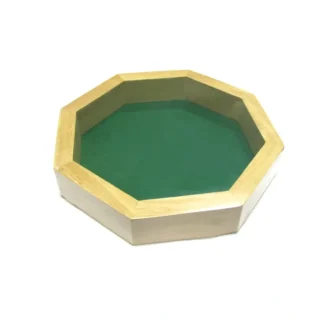 10" Wood Dice Tray with Green Felt Bottom - Rolling Dice Wooden Tray - Your Source for Gaming Essentials New