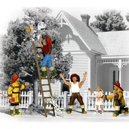 Trains | Woodland Scenics A1882 HO Firemen to the Rescue Figures (Set of 8) - Your Source for Gaming Essentials