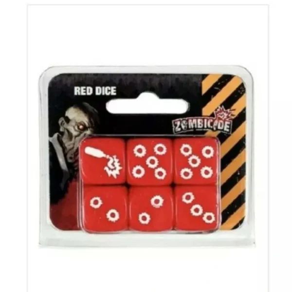 Zombicide: 6 Pack of Red Dice with White Pips - Your Source for Gaming Essentials Shop